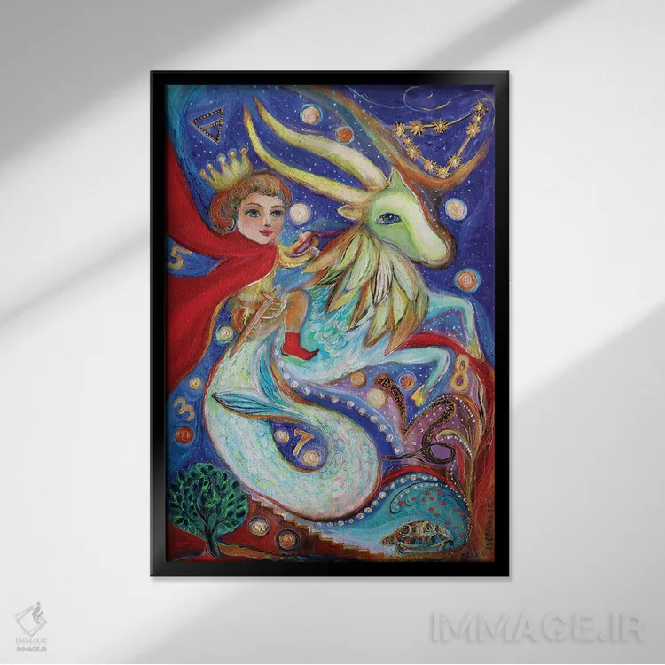 تابلو دکوراتیو شاهزاده زودیاک اثر النا کوتلیارکر - نمای قابدار مشکی