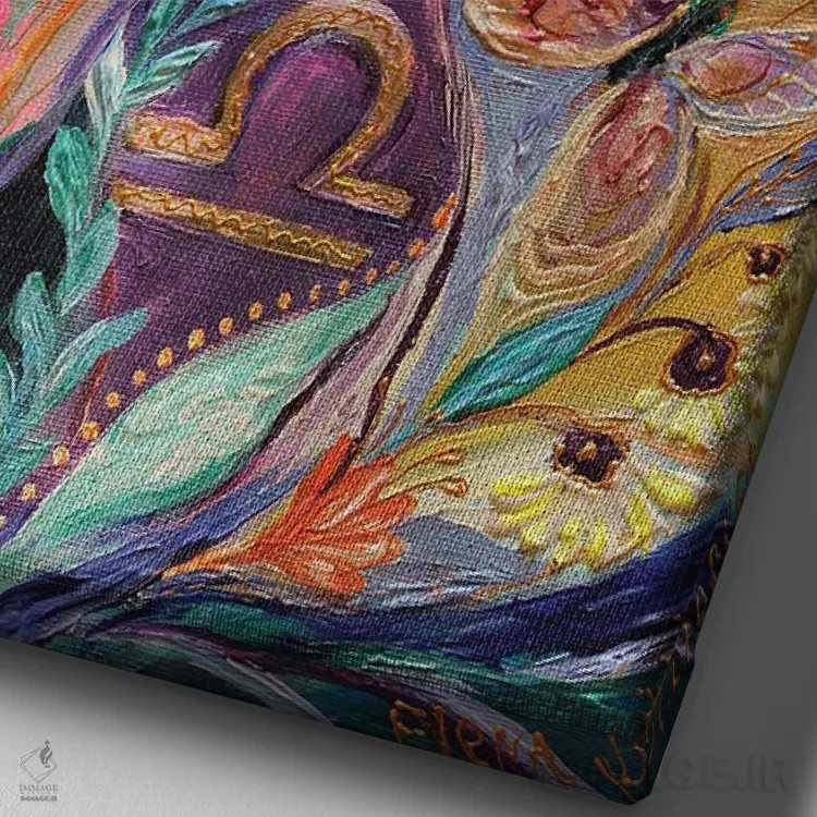 تابلو دکوراتیو پری های سری زودیاک اثر النا کوتلیارکر - نمای نزدیک بافت بوم