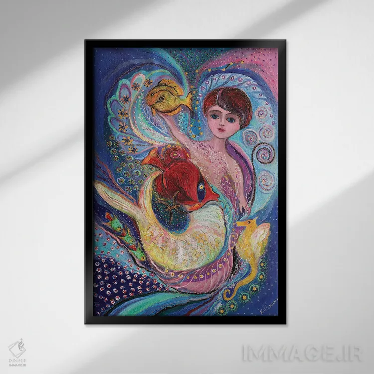 تابلو دکوراتیو شاهزاده منطقه زودیاک. حوت اثر النا کوتلیارکر - نمای قابدار مشکی