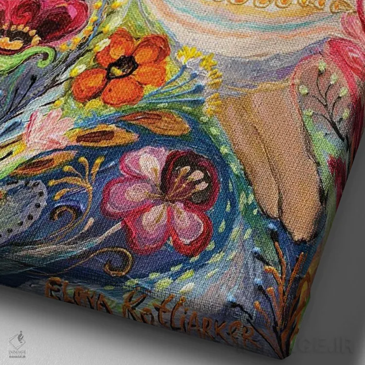 تابلو دکوراتیو پری های سری زودیاک اثر النا کوتلیارکر - نمای نزدیک بافت بوم