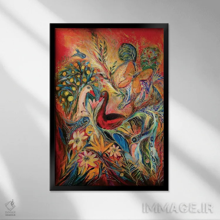 تابلو انتزاعی باد غروب اثر النا کوتلیارکر - نمای قابدار مشکی