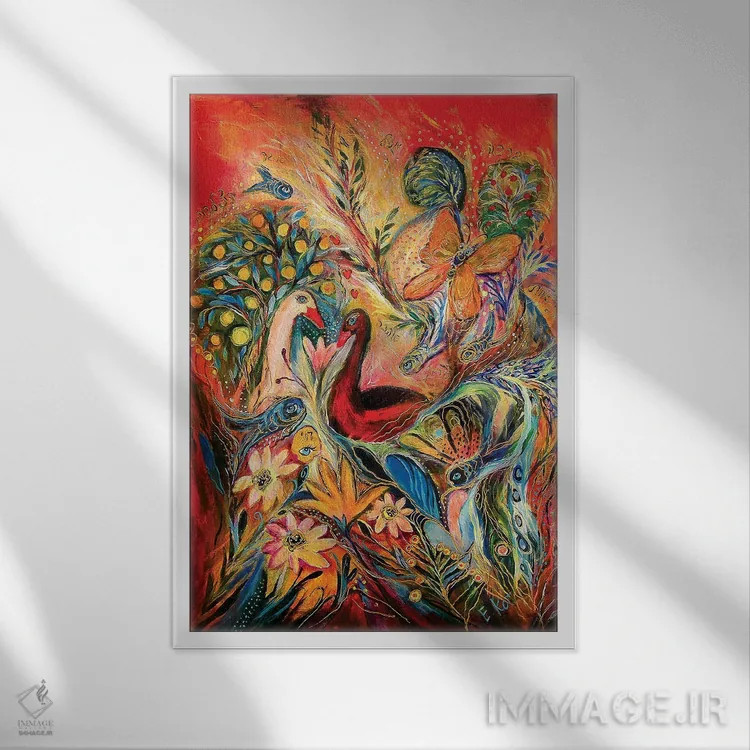 تابلو انتزاعی باد غروب اثر النا کوتلیارکر - نمای قابدار سفید