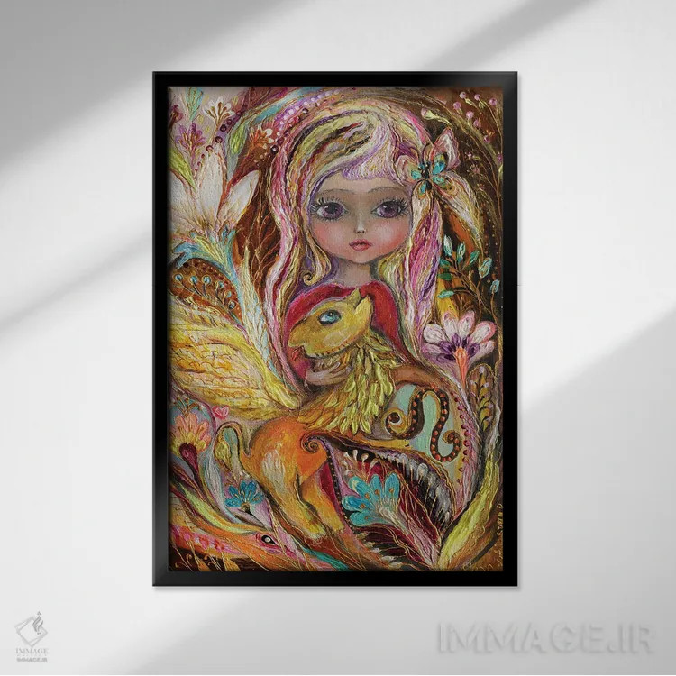 تابلو دکوراتیو پری های سری زودیاک اثر النا کوتلیارکر - نمای قابدار مشکی