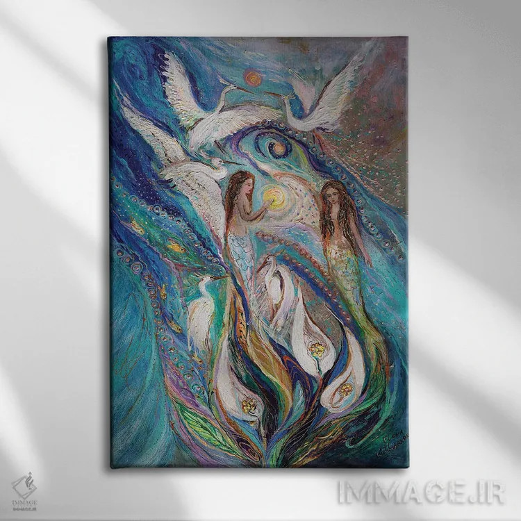 تابلو دکوراتیو سوگ سرود سه خورشید اثر النا کوتلیارکر - نمای روبهرو روی دیوار