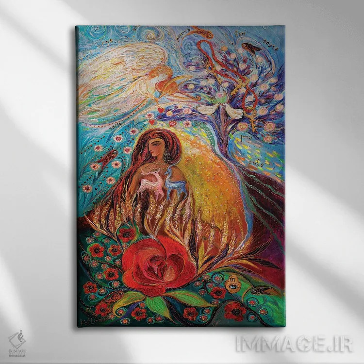 تابلو دکوراتیو قصه های هزار و یک شب: تریپتیک سوم اثر النا کوتلیارکر - نمای روبهرو روی دیوار