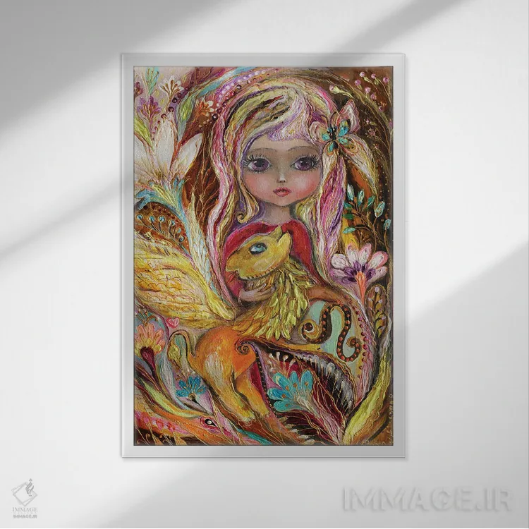 تابلو دکوراتیو پری های سری زودیاک اثر النا کوتلیارکر - نمای قابدار سفید