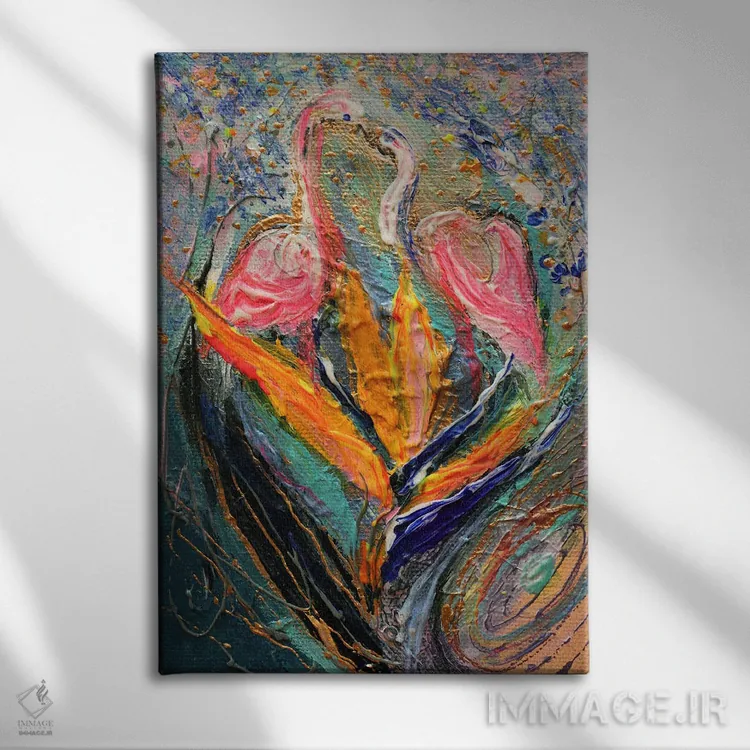 تابلو دکوراتیو پالت من شماره ۶ اثر النا کوتلیارکر - نمای روبهرو روی دیوار