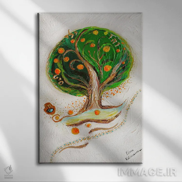 تابلو دکوراتیو رویاهای سفیدم ۱: پنل دوم اثر النا کوتلیارکر - نمای روبهرو روی دیوار