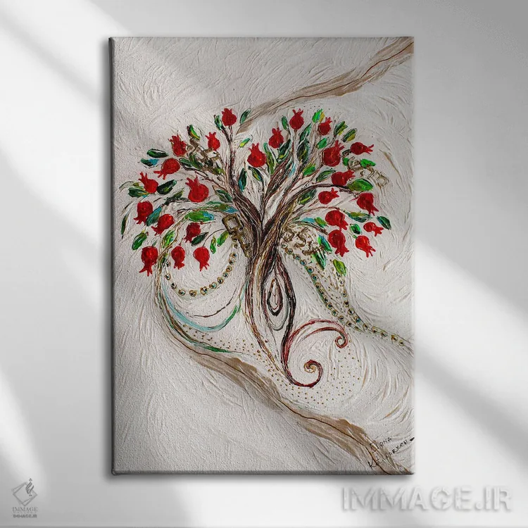 تابلو دکوراتیو رویاهای سفیدم ۱: پنل اول اثر النا کوتلیارکر - نمای روبهرو روی دیوار