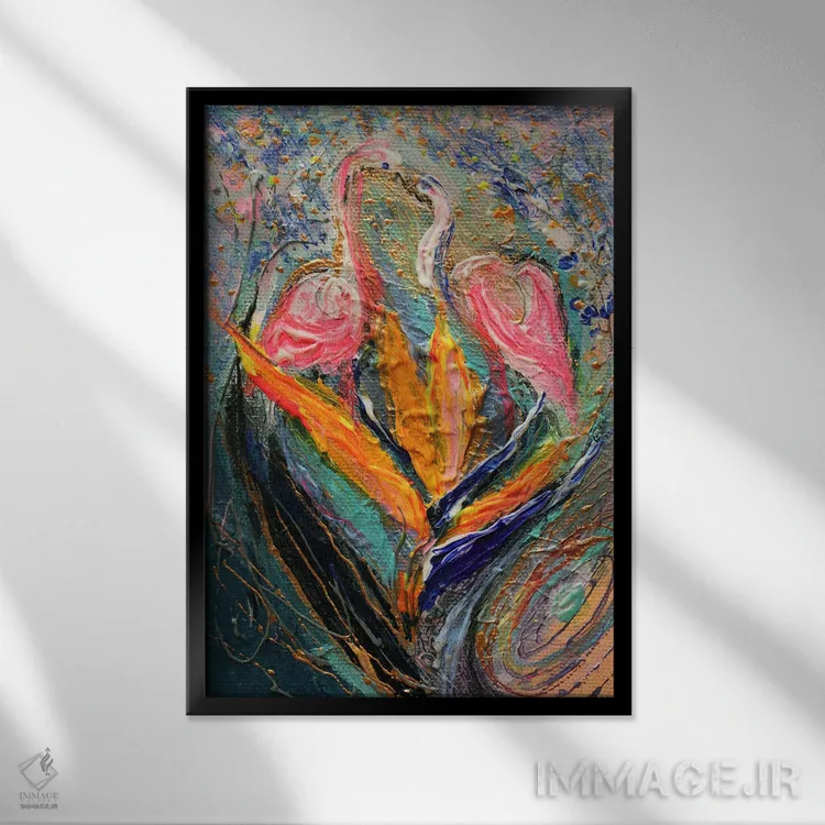 تابلو دکوراتیو پالت من شماره ۶ اثر النا کوتلیارکر - نمای قابدار مشکی