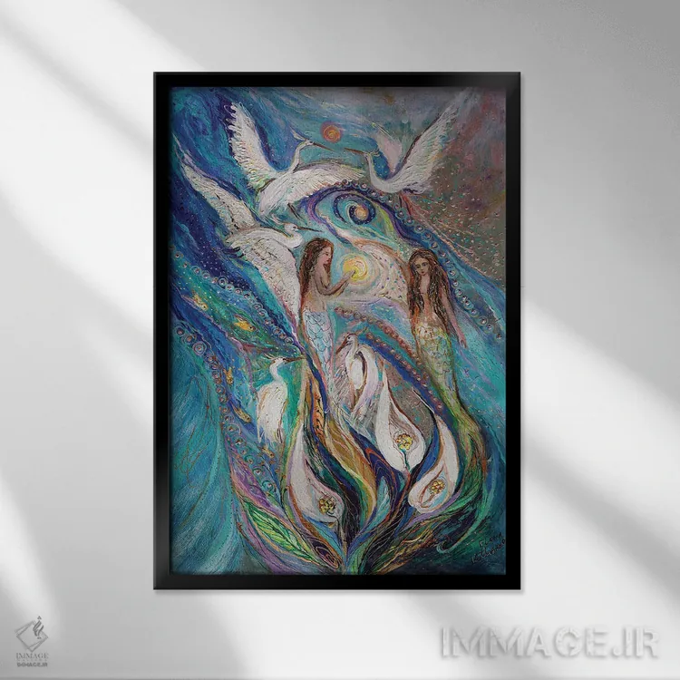 تابلو دکوراتیو سوگ سرود سه خورشید اثر النا کوتلیارکر - نمای قابدار مشکی