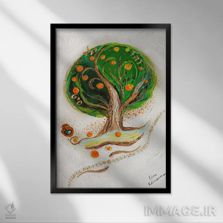 تابلو دکوراتیو رویاهای سفیدم ۱: پنل دوم اثر النا کوتلیارکر - نمای قابدار مشکی