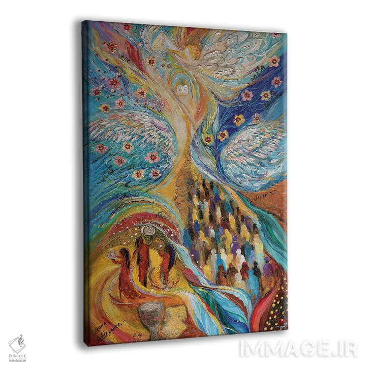 تابلو انتزاعی تعطیلات سرنوشت ساز: پسح اثر النا کوتلیارکر - نمای پرسپکتیو محصول