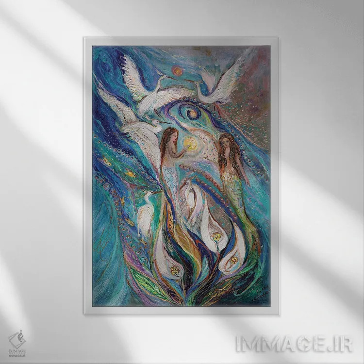 تابلو دکوراتیو سوگ سرود سه خورشید اثر النا کوتلیارکر - نمای قابدار سفید