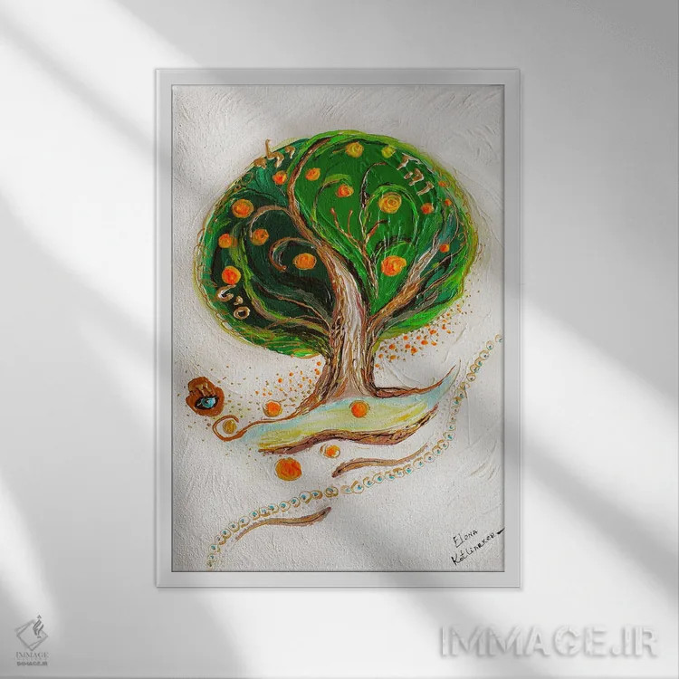 تابلو دکوراتیو رویاهای سفیدم ۱: پنل دوم اثر النا کوتلیارکر - نمای قابدار سفید