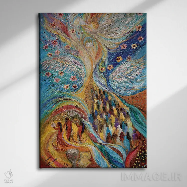 تابلو انتزاعی تعطیلات سرنوشت ساز: پسح اثر النا کوتلیارکر - نمای روبهرو روی دیوار