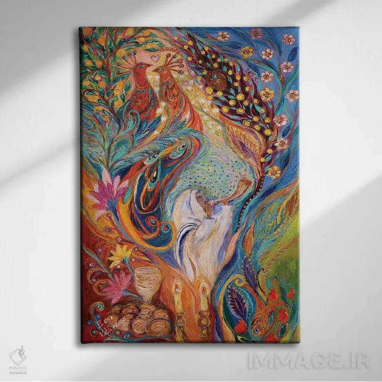 تابلو انتزاعی تعطیلات سرنوشت ساز: روش هشانا اثر النا کوتلیارکر - نمای روبهرو روی دیوار