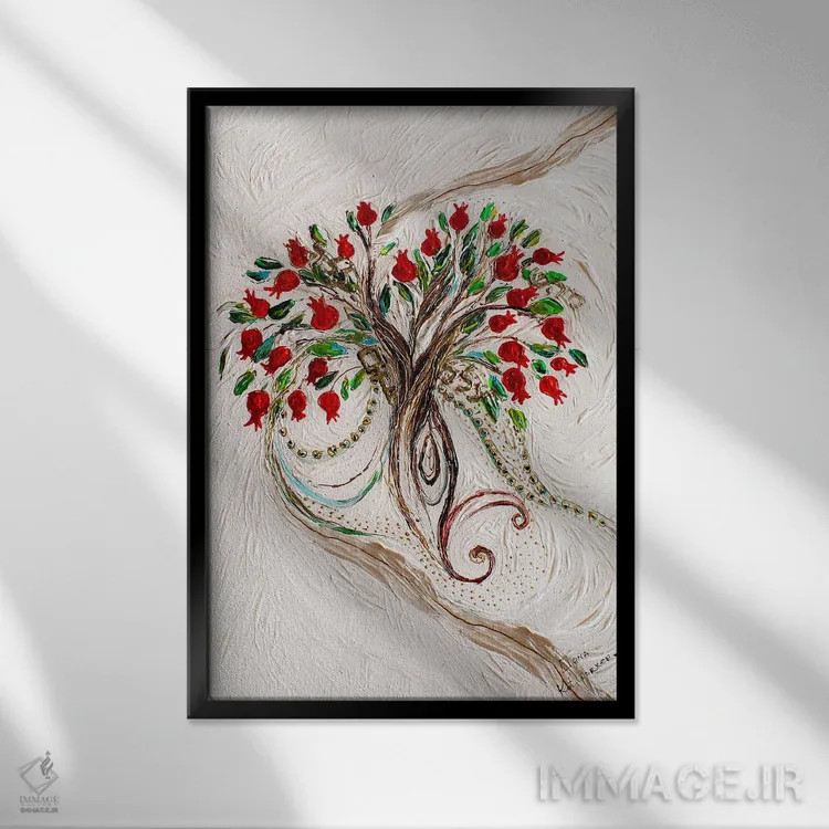 تابلو دکوراتیو رویاهای سفیدم ۱: پنل اول اثر النا کوتلیارکر - نمای قابدار مشکی
