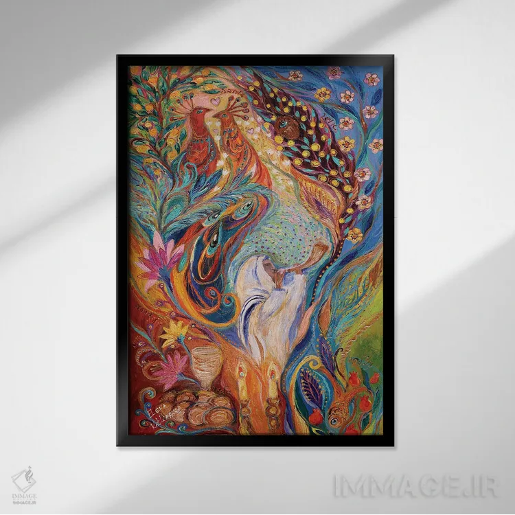 تابلو انتزاعی تعطیلات سرنوشت ساز: روش هشانا اثر النا کوتلیارکر - نمای قابدار مشکی