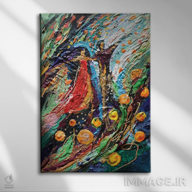 تابلو دکوراتیو زوج رقصنده اثر النا کوتلیارکر - نمای روبهرو روی دیوار