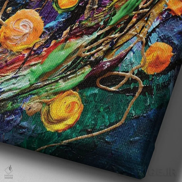 تابلو دکوراتیو زوج رقصنده اثر النا کوتلیارکر - نمای نزدیک بافت بوم