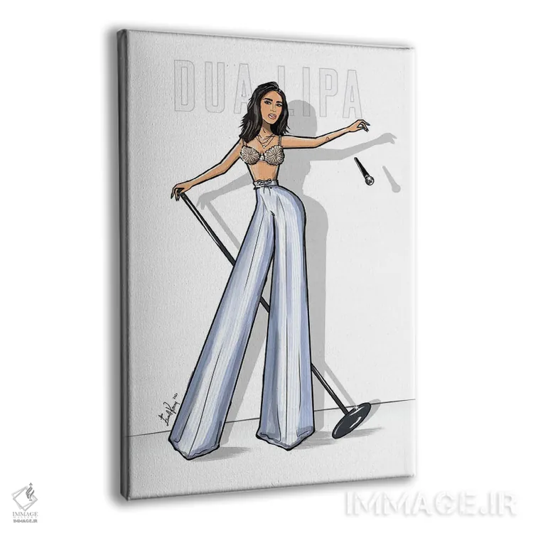 تابلو دکوراتیو Mic Drop,دوا لیپا، میک دراپ اثر اما کنی - نمای پرسپکتیو محصول