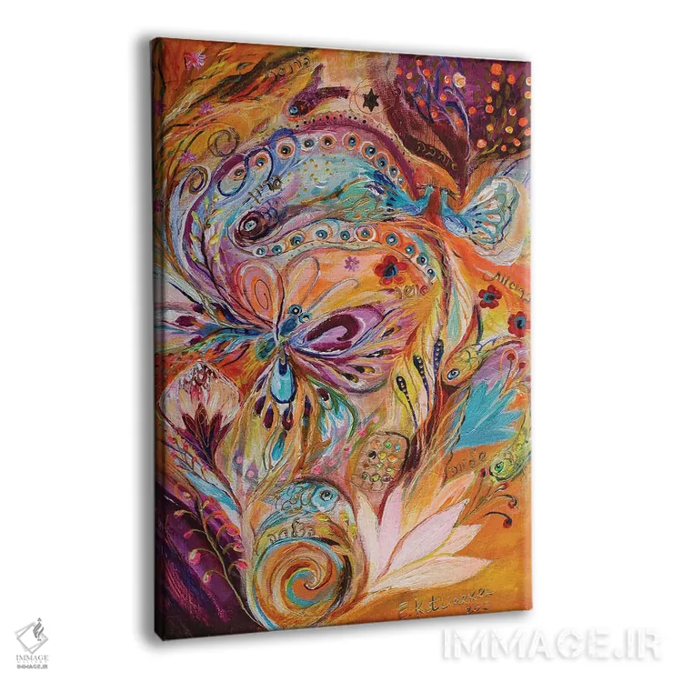 تابلو انتزاعی جریان زندگی بخش دوم اثر النا کوتلیارکر - نمای پرسپکتیو محصول