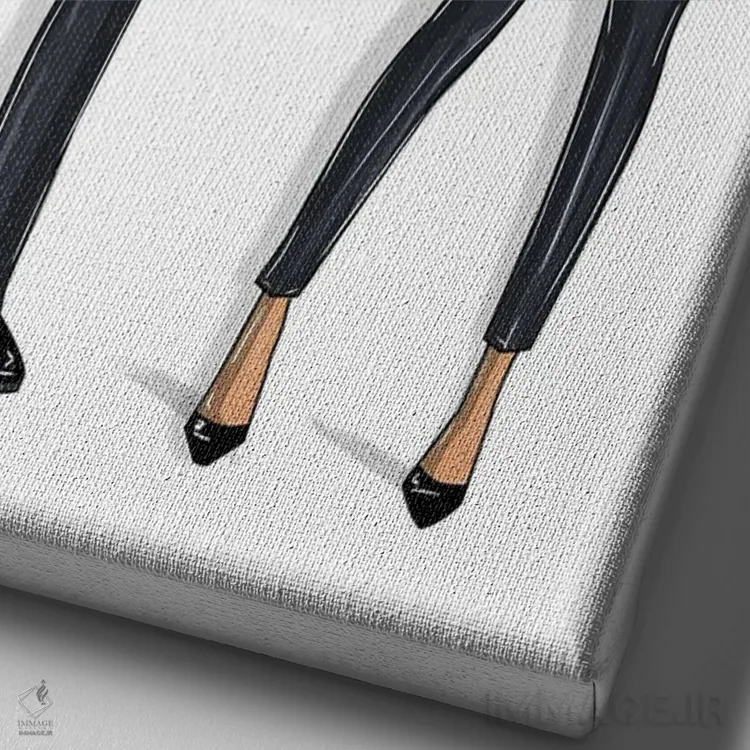 تابلو دکوراتیو جو بایدن و کاملا هریس اثر اما کنی - نمای نزدیک بافت بوم