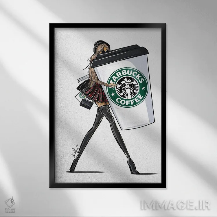 تابلو دکوراتیو احساسات دوشنبه اثر اما کنی - نمای قابدار مشکی