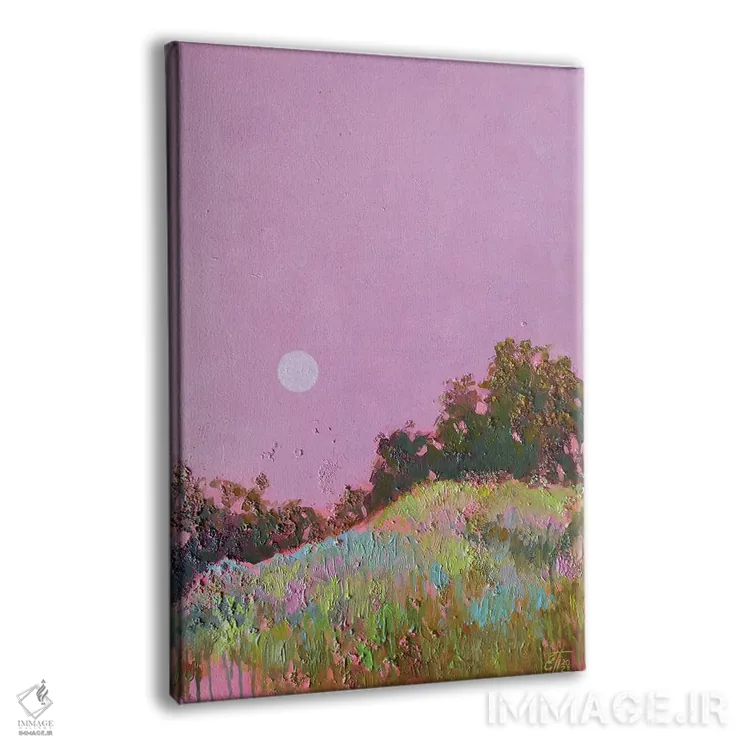 تابلو دکوراتیو منظره صورتی اثر اکاترینا پریسیچ - نمای پرسپکتیو محصول