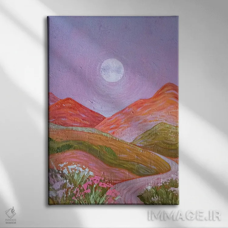 تابلو دکوراتیو مهتاب اثر اکاترینا پریسیچ - نمای روبهرو روی دیوار