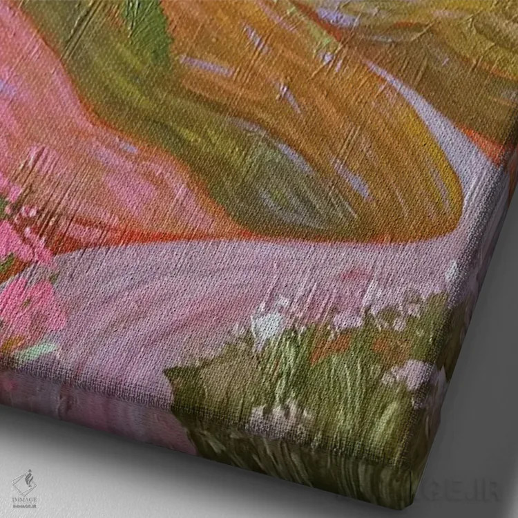 تابلو دکوراتیو مهتاب اثر اکاترینا پریسیچ - نمای نزدیک بافت بوم