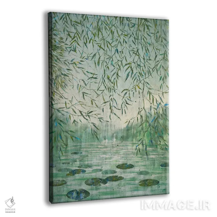 تابلو دکوراتیو حوضچه بید مه آلود اثر اکاترینا پریسیچ - نمای پرسپکتیو محصول