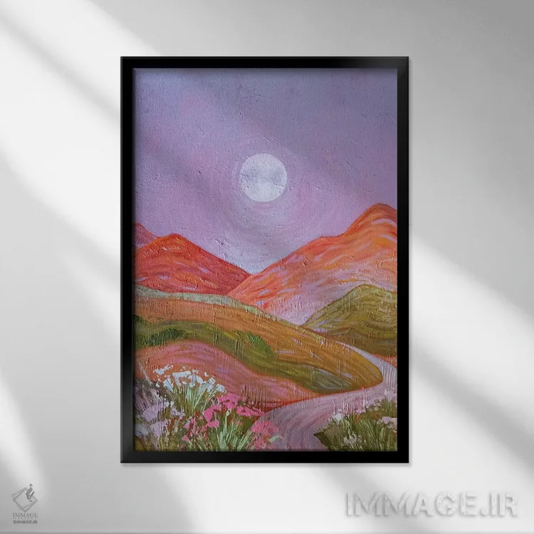 تابلو دکوراتیو مهتاب اثر اکاترینا پریسیچ - نمای قابدار مشکی