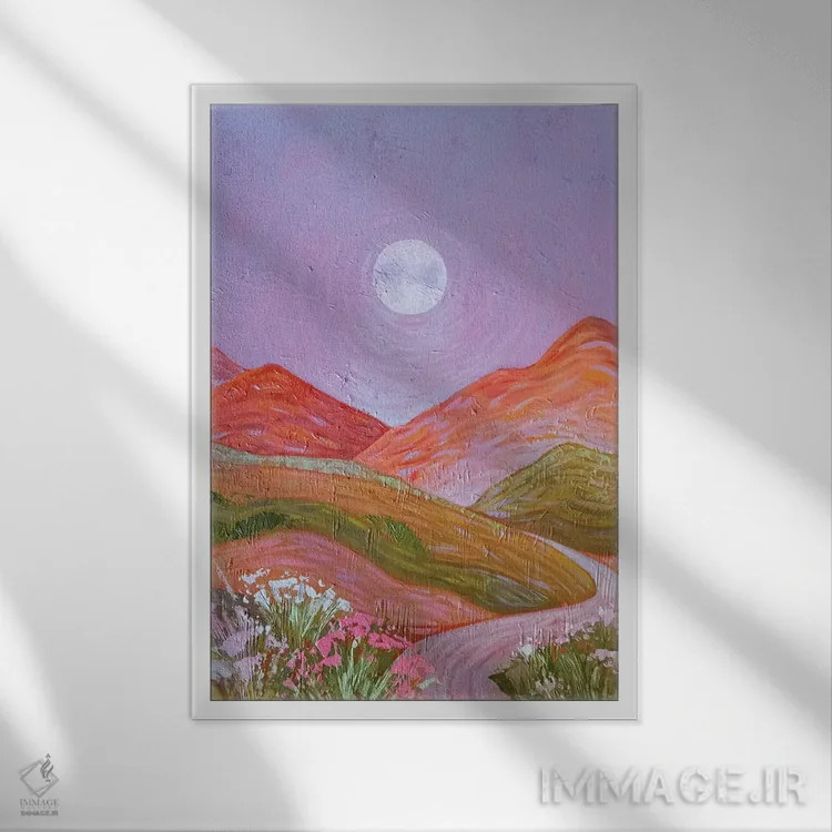 تابلو دکوراتیو مهتاب اثر اکاترینا پریسیچ - نمای قابدار سفید