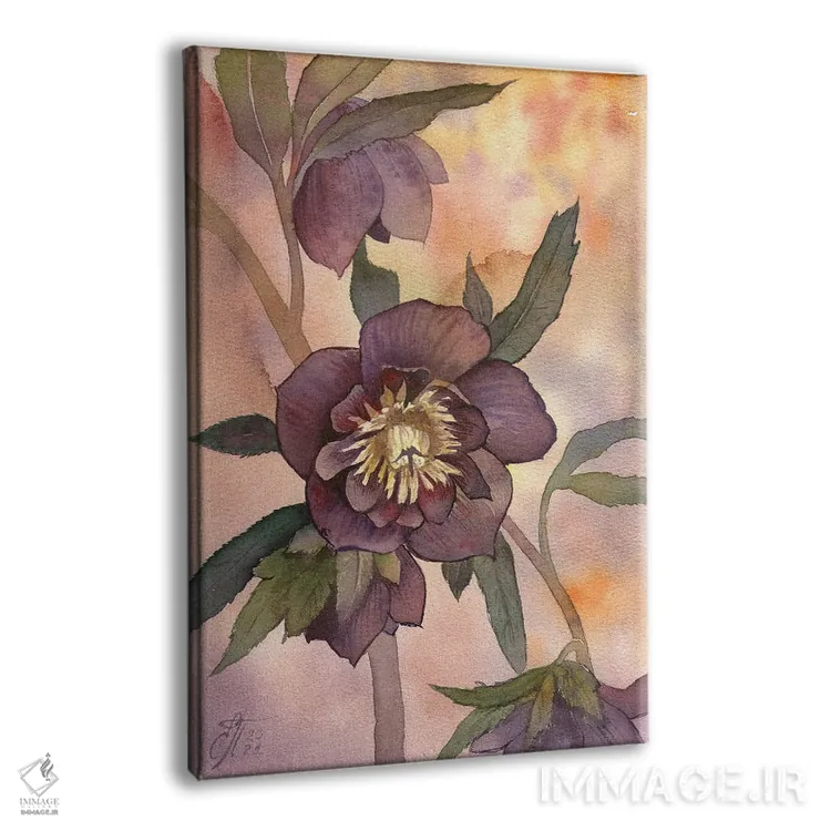 تابلو دکوراتیو گل هللبور اثر اکاترینا پریسیچ - نمای پرسپکتیو محصول