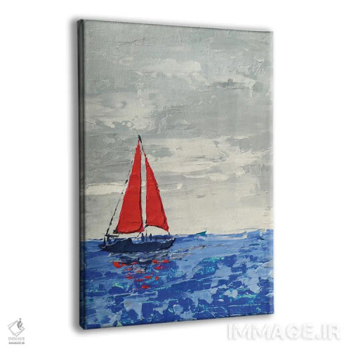 تابلو دکوراتیو بادبان های قرمز اثر اکاترینا پریسیچ - نمای پرسپکتیو محصول