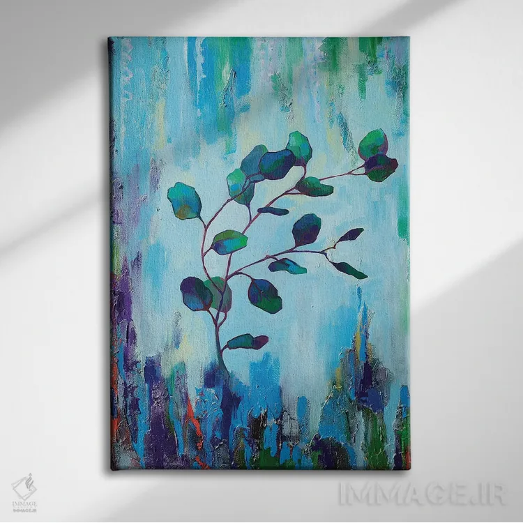 تابلو دکوراتیو اکالیپتوس آبی اثر اکاترینا پریسیچ - نمای روبهرو روی دیوار