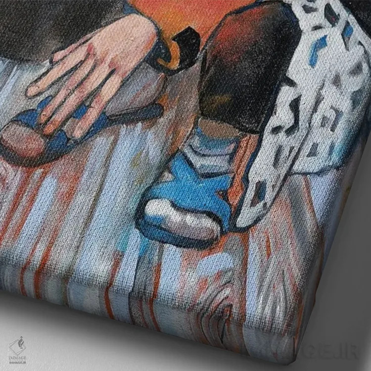 تابلو دکوراتیو زیبایی شناسی روزمره اثر اکاترینا پریسیچ - نمای نزدیک بافت بوم