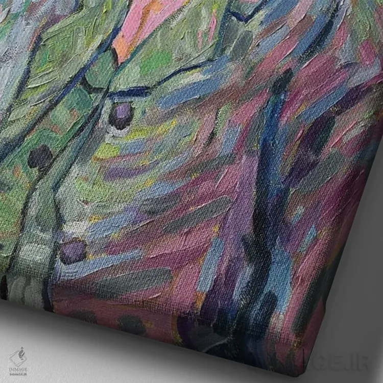 تابلو دکوراتیو پرتره ون گوگ اثر اکاترینا پریسیچ - نمای نزدیک بافت بوم