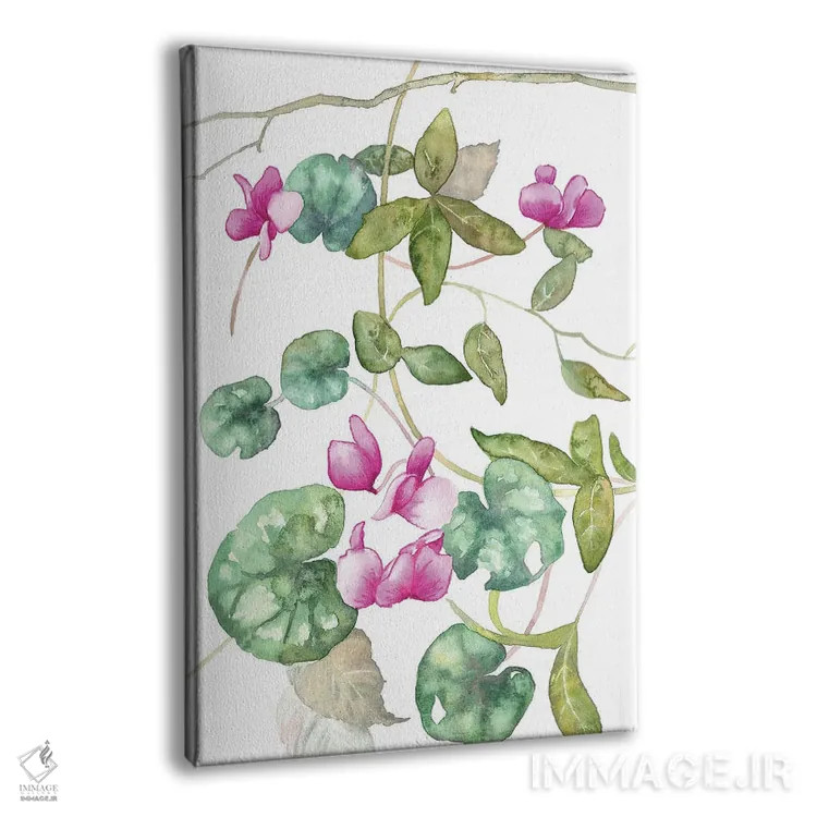 تابلو دکوراتیو سیکلامن جنگلی اثر اکاترینا پریسیچ - نمای پرسپکتیو محصول