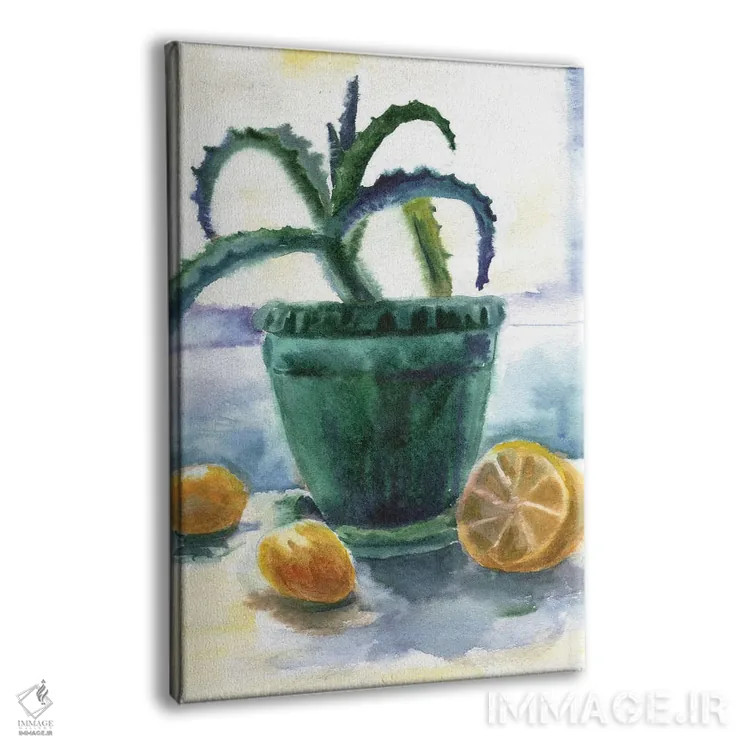 تابلو دکوراتیو آلوئه و لیموها اثر اکاترینا پریسیچ - نمای پرسپکتیو محصول