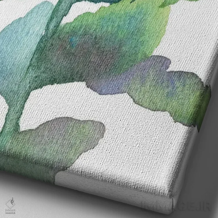 تابلو دکوراتیو گیاه گوشتی اثر اکاترینا پریسیچ - نمای نزدیک بافت بوم