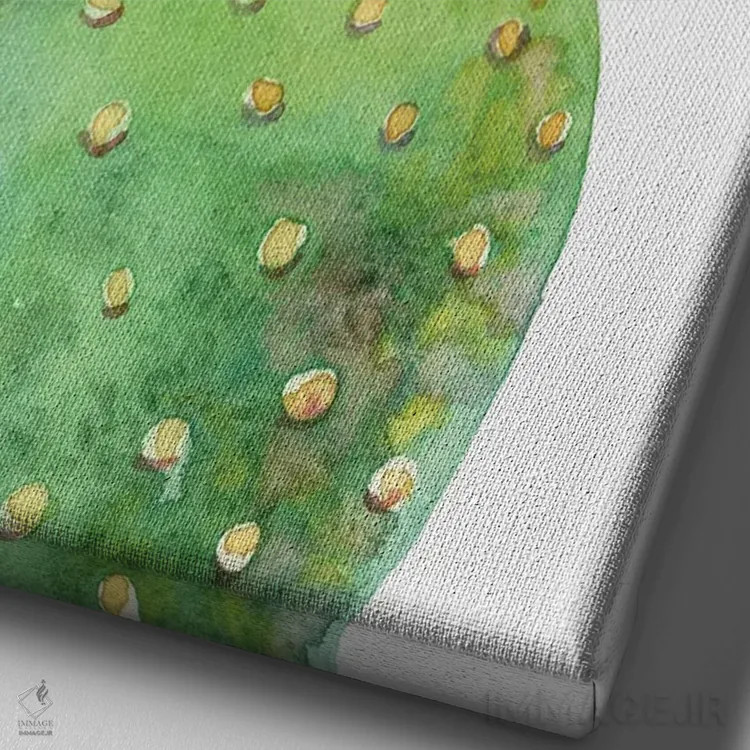 تابلو دکوراتیو اپونتیا اثر اکاترینا پریسیچ - نمای نزدیک بافت بوم