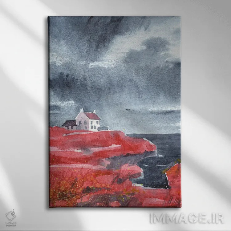 تابلو دکوراتیو ساحل رس ) اثر اکاترینا پریسیچ - نمای روبهرو روی دیوار