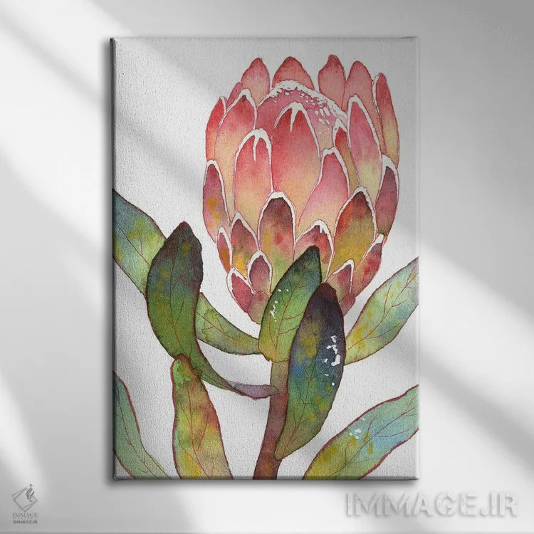تابلو دکوراتیو پروتئا رنگارنگ اثر اکاترینا پریسیچ - نمای روبهرو روی دیوار