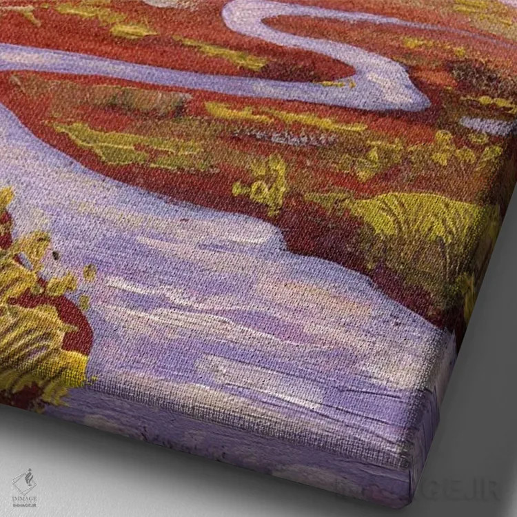 تابلو دکوراتیو دره عشق اثر اکاترینا پریسیچ - نمای نزدیک بافت بوم