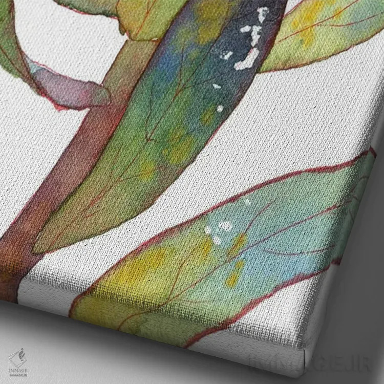 تابلو دکوراتیو پروتئا رنگارنگ اثر اکاترینا پریسیچ - نمای نزدیک بافت بوم