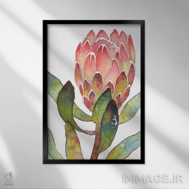 تابلو دکوراتیو پروتئا رنگارنگ اثر اکاترینا پریسیچ - نمای قابدار مشکی