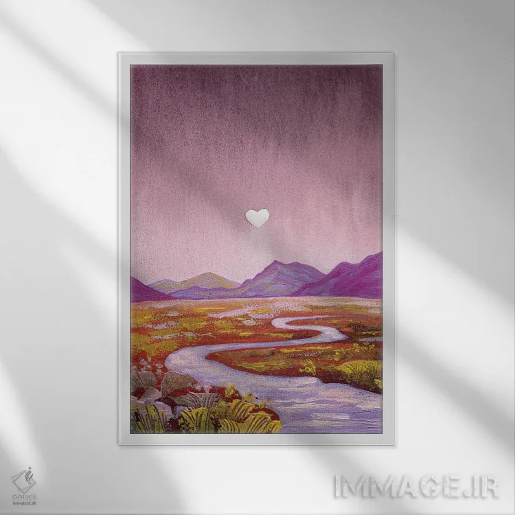 تابلو دکوراتیو دره عشق اثر اکاترینا پریسیچ - نمای قابدار سفید